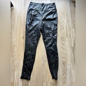 Faux tight leather pants